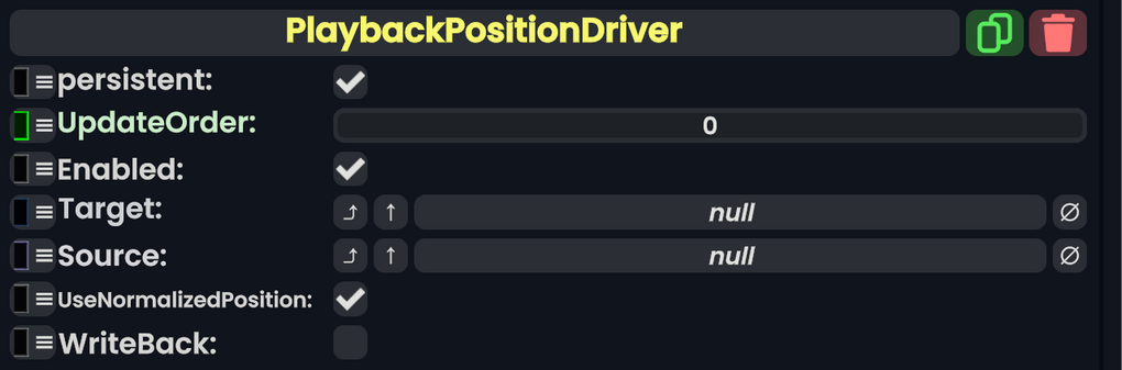 Component:PlaybackPositionDriver - Resonite Wiki