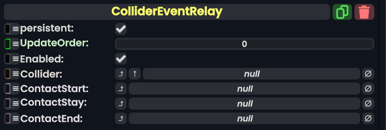 Component:ColliderEventRelay - Resonite Wiki