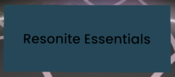 Rectangle avec un texte disant "Resonite Essentials"