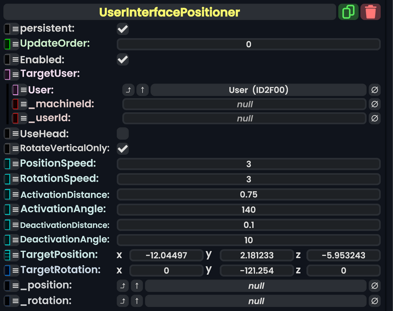 Component:UserInterfacePositioner - Resonite Wiki