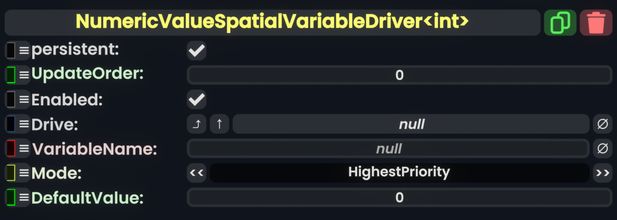 Component:NumericValueSpatialVariableDriver - Resonite Wiki