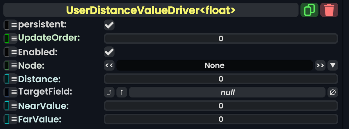 Component:UserDistanceValueDriver - Resonite Wiki