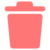 Red trash bin