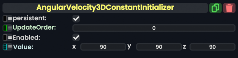 Component:AngularVelocity3DConstantInitializer - Resonite Wiki