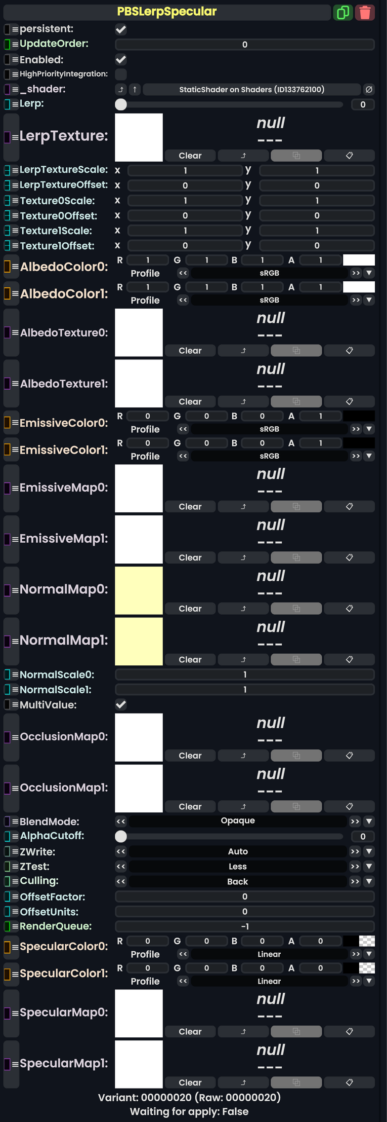 Component:PBSLerpSpecular - Resonite Wiki