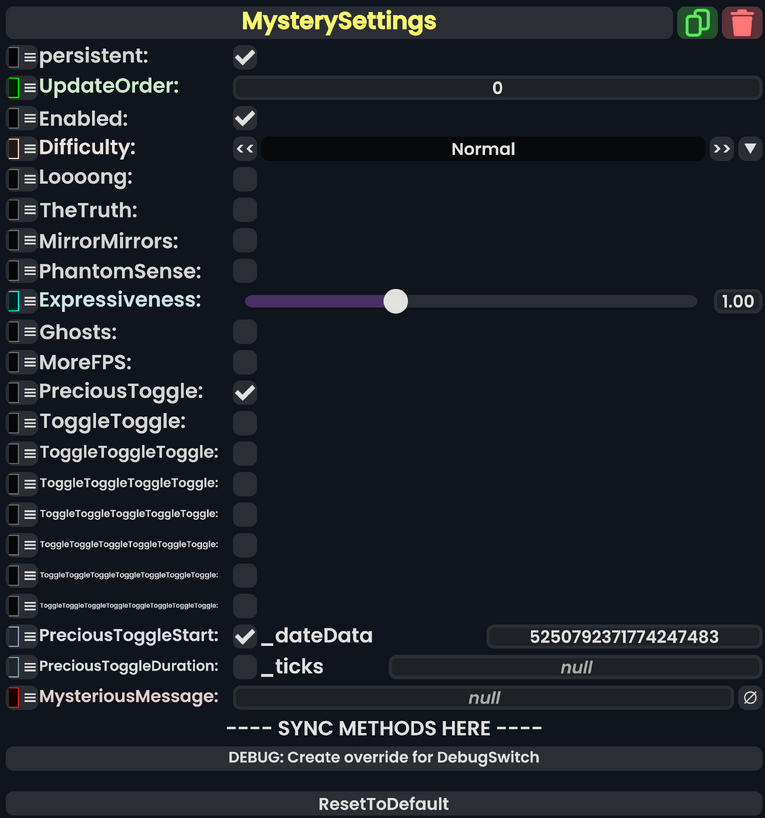 Component:MysterySettings - Resonite Wiki