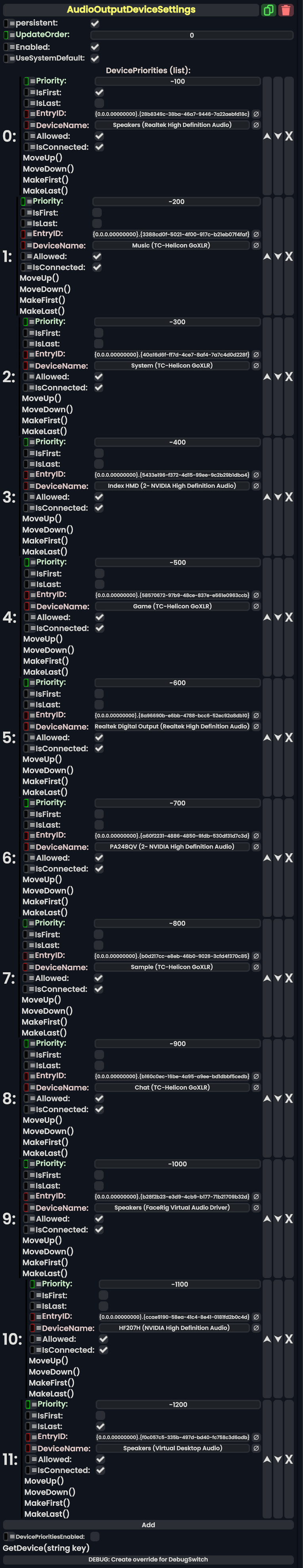 Component:AudioOutputDeviceSettings - Resonite Wiki