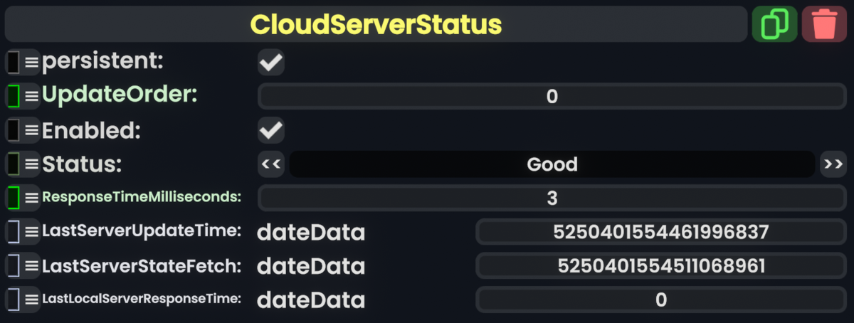 Component:CloudServerStatus - Resonite Wiki