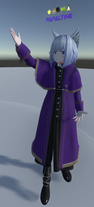 A picture of Papaltine in their papal themed dress wear