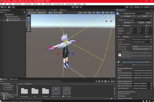 An avatar with the BipedAvatarDescriptor component attached and references in the correct location.