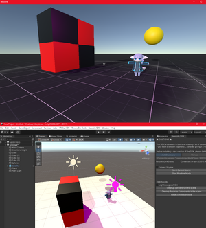 Example picture of a Unity Scene having been transferred to Resonite