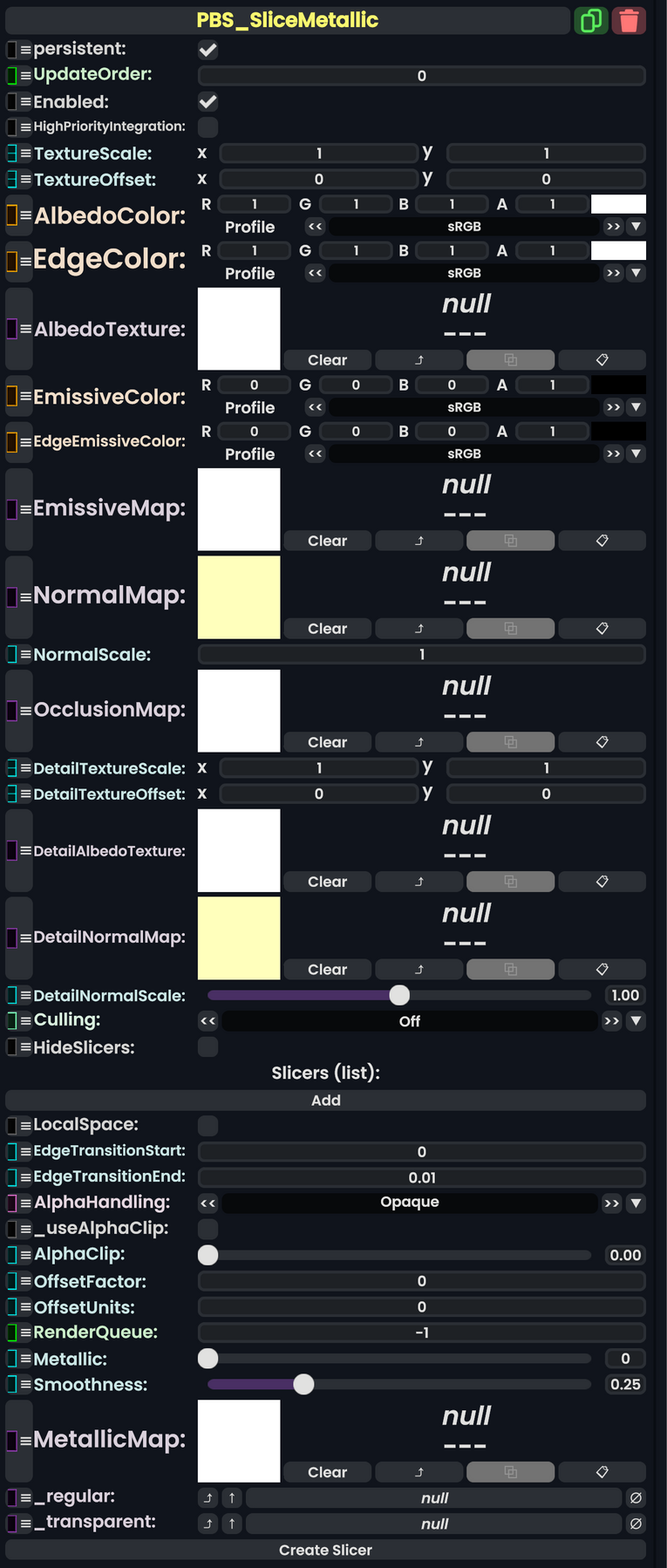 Component:PBS SliceMetallic - Resonite Wiki