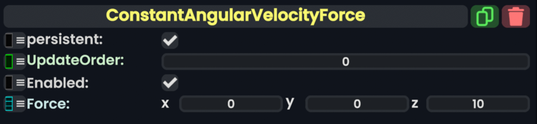 Component:ConstantAngularVelocityForce - Resonite Wiki