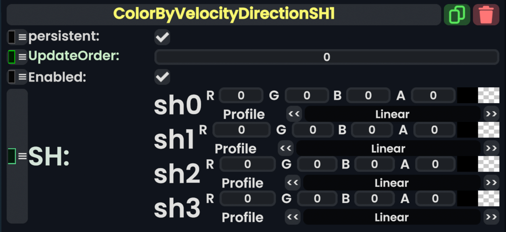 Component:ColorByVelocityDirectionSH1 - Resonite Wiki