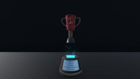 This trophy is given to the winner of the Meme category in 1st Place.