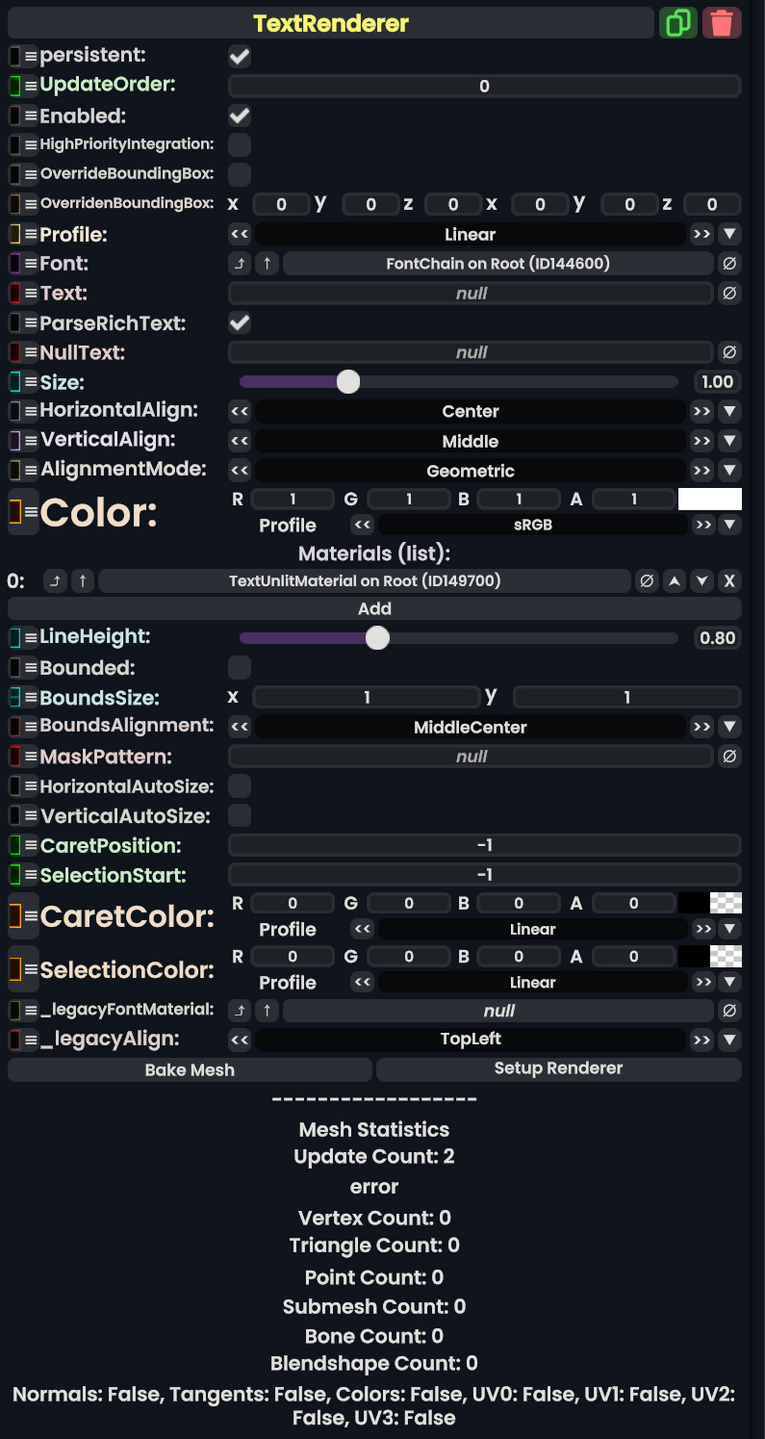 Component:TextRenderer - Resonite Wiki