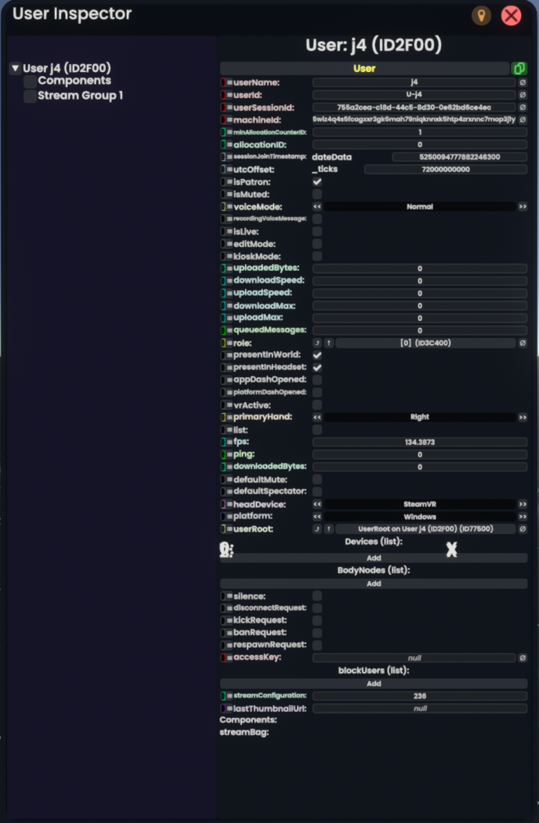User Inspector - Resonite Wiki