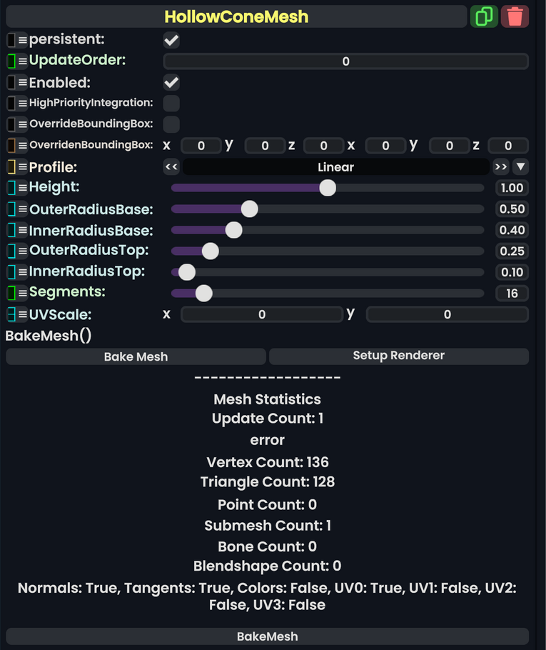 Component:HollowConeMesh - Resonite Wiki