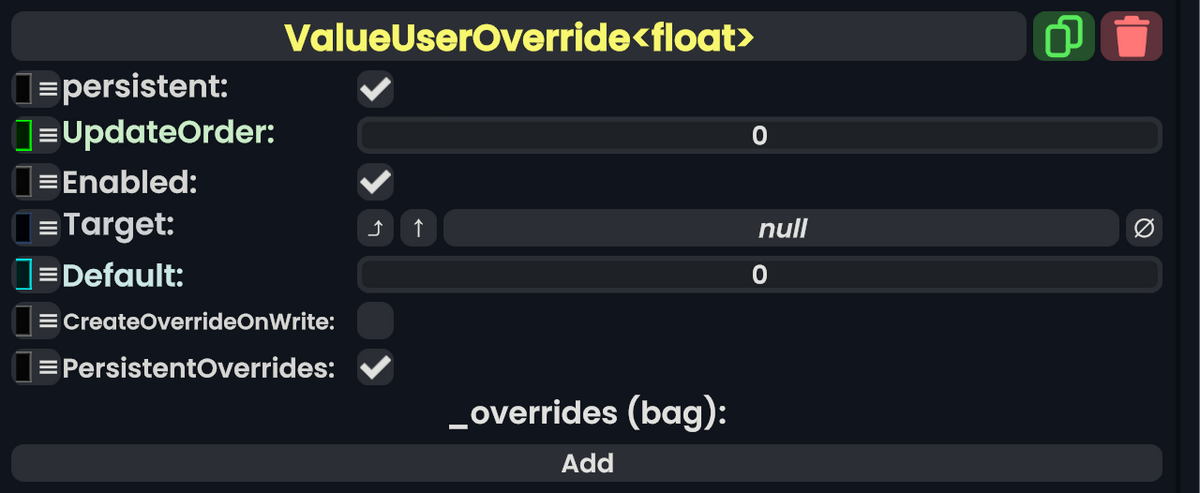 Component:ValueUserOverride - Resonite Wiki