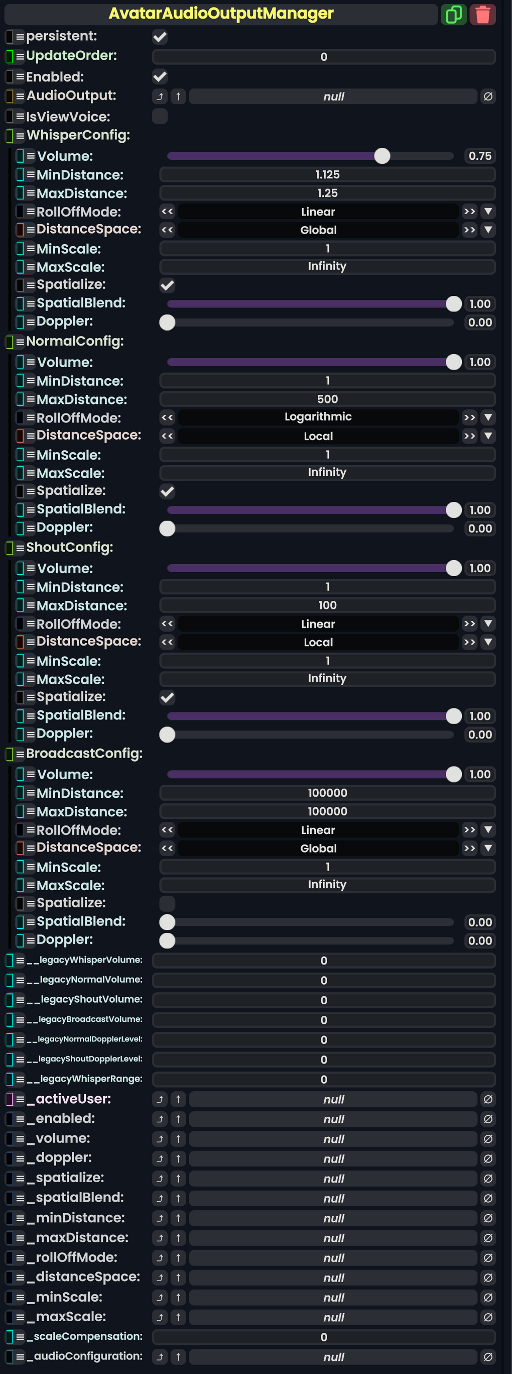 Component:AvatarAudioOutputManager - Resonite Wiki
