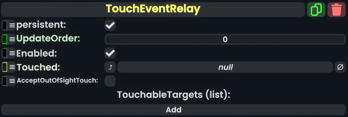 Component:TouchEventRelay - Resonite Wiki