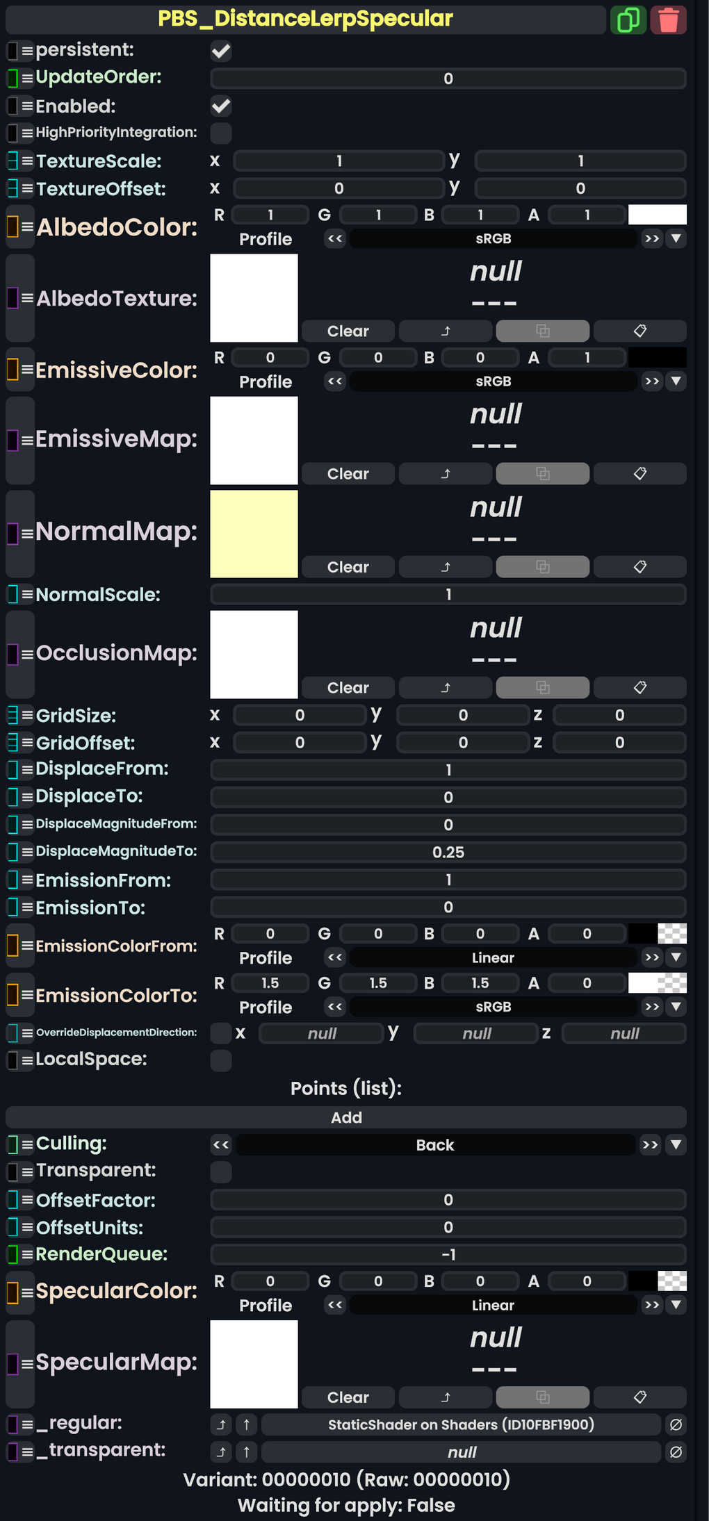 Component:PBS DistanceLerpSpecular - Resonite Wiki