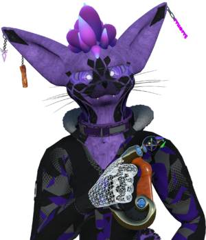 Jae standing straight, typing on a rugged tablet.